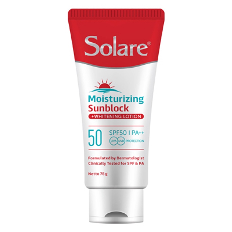 Solare Moisturizing Sunblock 75 grams SPF 50, to moisturize and protect the skin